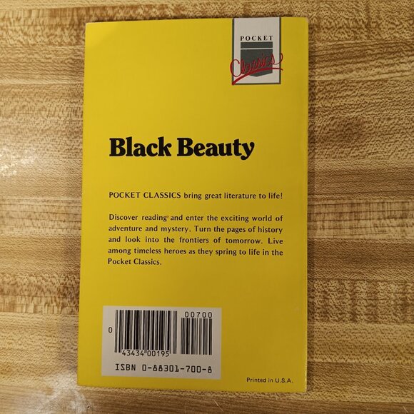 Black Beauty Anna Sewell 1984 B&W Pocket Classics Comic Paperback Vintage 80s - Picture 2 of 6